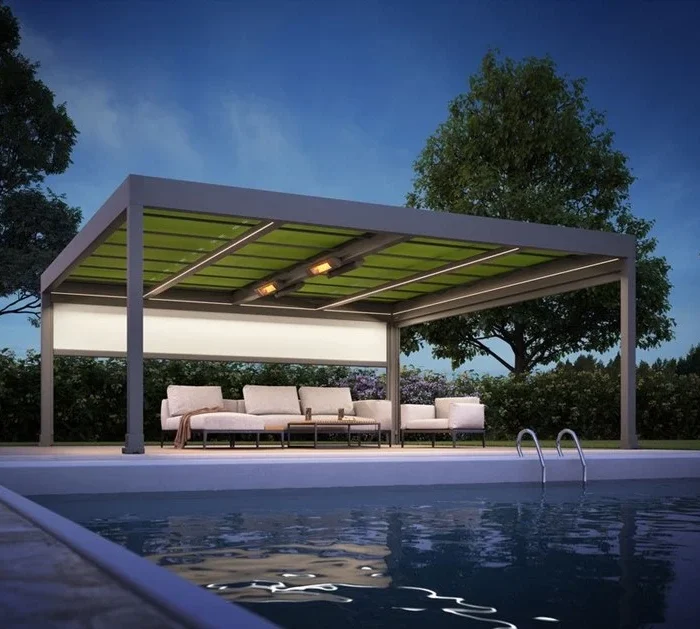 Pergola Indépendante Avec Couverture Coulissante