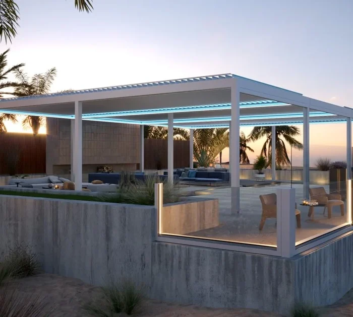Pergola Indépendante En Aluminium Avec Éclairage INtégré Axis Max