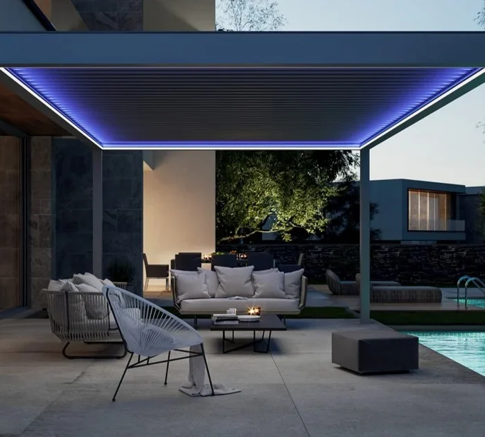 Pergola Indépendante En Aluminium Avec Éclairage INtégré Rota