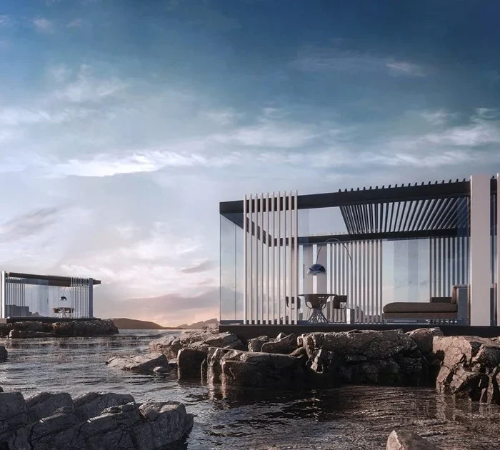 Pergola Indépendante En Aluminium Et Verre Avec Éclairage INtégré