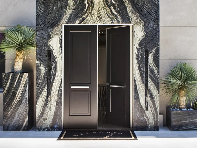 Porte De Sécurité À Double Vantail Avec Finition Massello